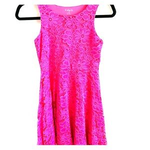 pink floral mini dress